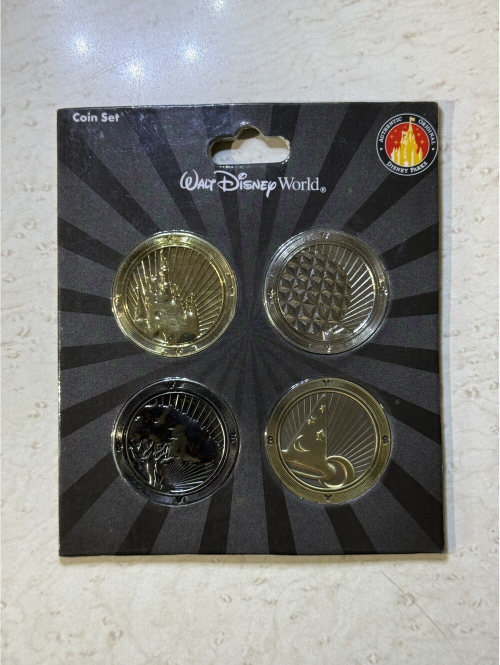 Walt Disney World 4 Coin Set Magic Kingdom EPCOT Hollywood Animal Kingdom WDW
